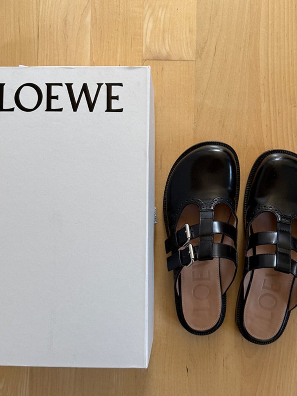 Loewe Campo Mary Jane Mules Black size 39 - Picture 2 of 12